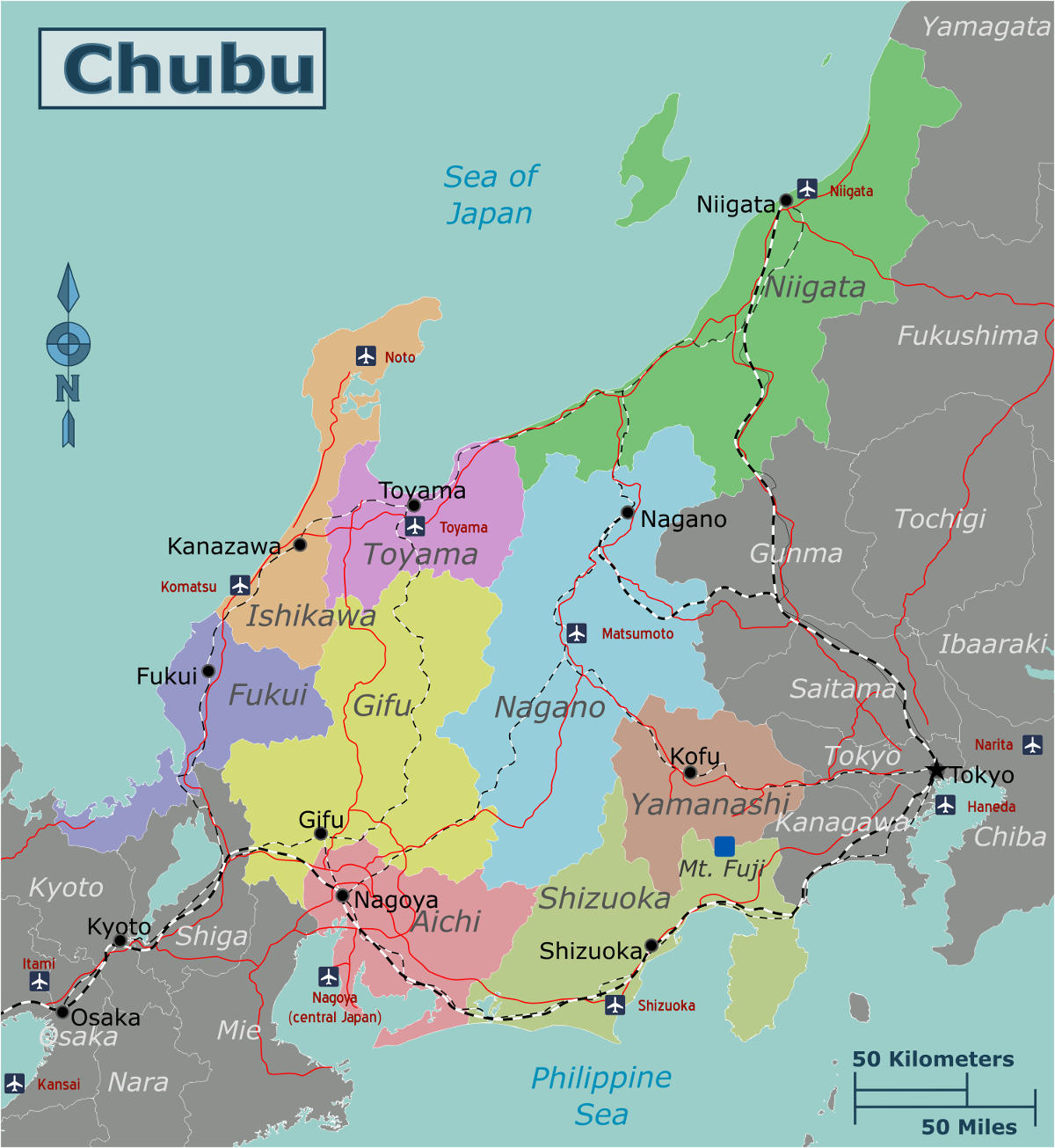 mappa chubu