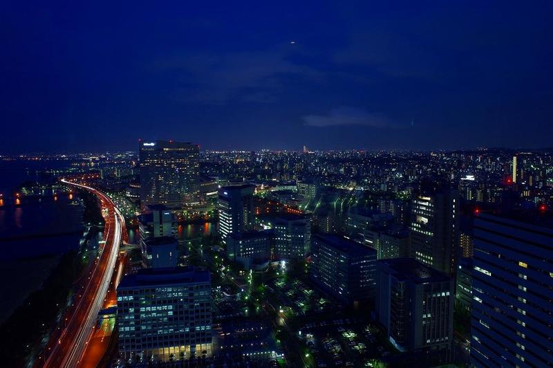 night view from fukuoka tower