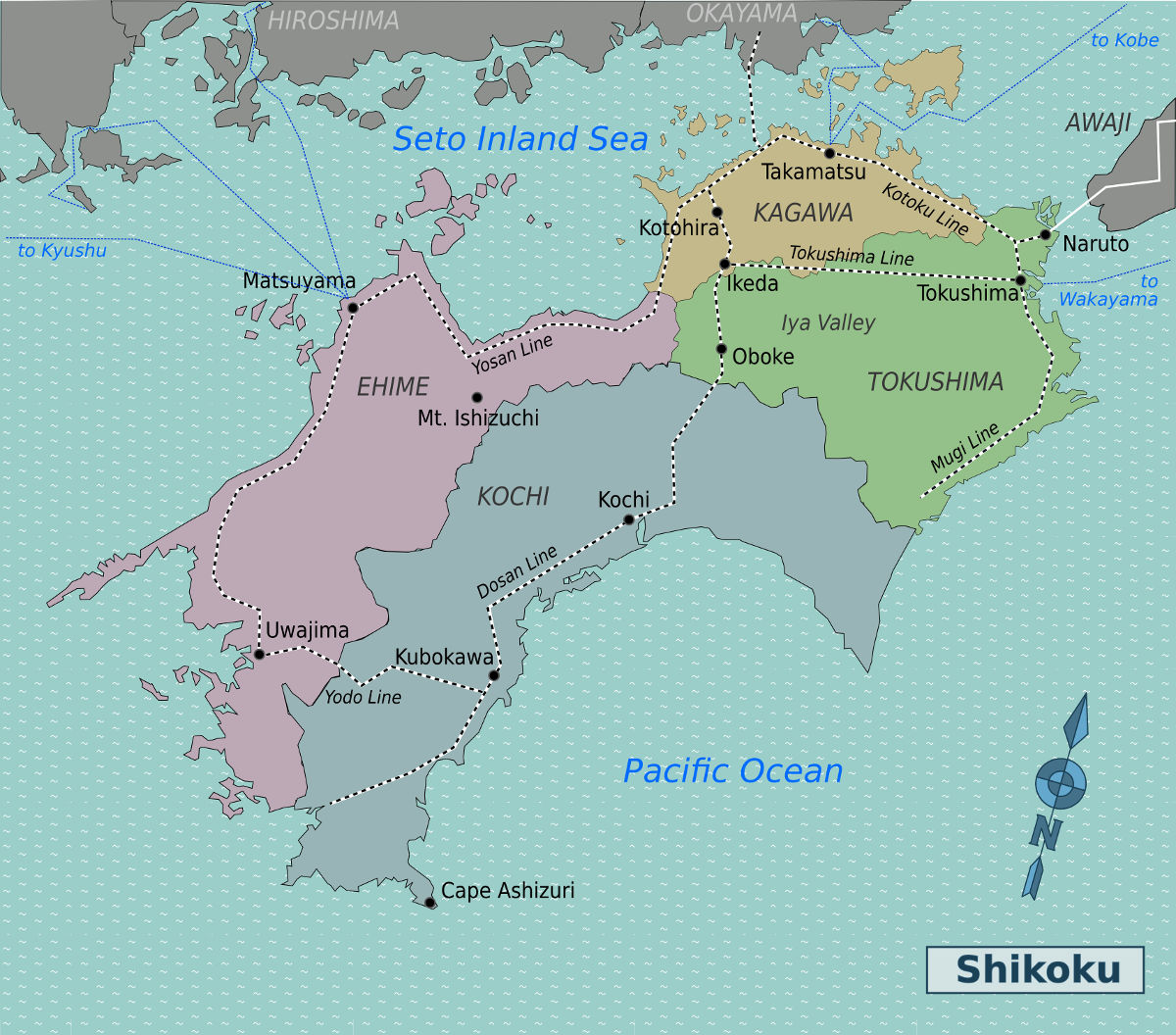 mappa shikoku